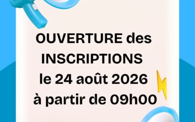 Ouverture inscriptions