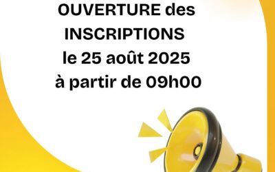 Ouverture inscriptions 2025-2026