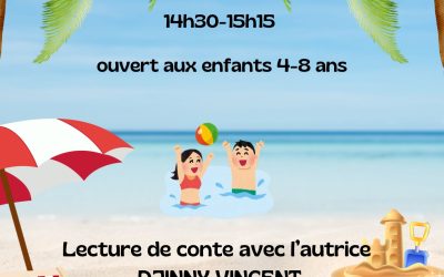 L’Heure du Conte « Vive les vacances » avec DJINNY VINCENT